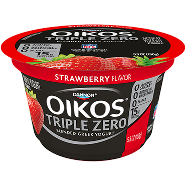 Oikos Triple Zero Greek Yogurt, Strawberry 5.3oz