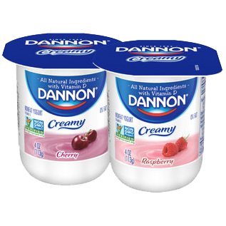 dannon-creamy-cherry-rasp-48x4oz-afh Dannon Yogurt, Cherry, Raspberry Combo Pack, 4oz