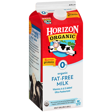 Horizon Organic Fat Free Milk, Half Gallon