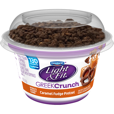 lnf-grk-sltd-crm-w-cho-fug-pretzel-5-oz Light & Fit Greek Crunch Yogurt, Caramel Fudge Pretzel 5oz