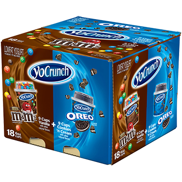 YoCrunch Lowfat Yogurt with Oreo®,  M&Ms® Combo Pack, 6oz