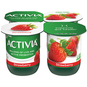 Activia Lowfat Yogurt, Strawberry 4oz