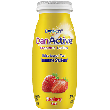 DanActive Probiotic Dailies Dairy Drink, Strawberry 3.1oz