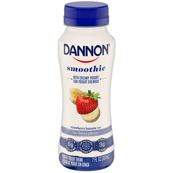 Dannon Nonfat Yogurt Smoothie, Strawberry Banana 7oz