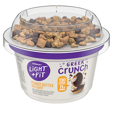 Light + Fit Greek Crunch Yogurt, Peanut Butter Delight 5oz