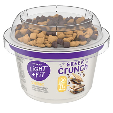 Light + Fit Greek Crunch Nonfat Yogurt, S’mores 5oz