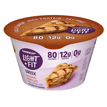Light + Fit Nonfat Greek Yogurt, Caramel Apple Pie 5.3oz 
