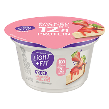 Light + Fit Nonfat Greek Yogurt, Strawberry Cheesecake 5.3oz