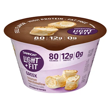 Light + Fit Nonfat Greek Yogurt, Toasted Marshmallow 5.3oz 
