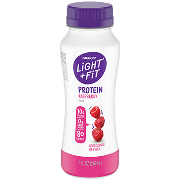 Light + Fit Nonfat Protein Smoothie Yogurt Drink, Raspberry 7oz