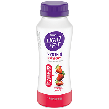 Light + Fit Nonfat Protein Smoothie Yogurt Drink, Strawberry 7oz