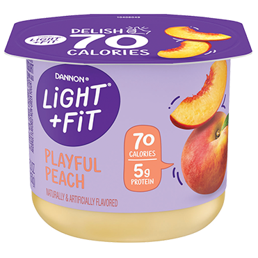 Light + Fit Nonfat Yogurt, Peach 5.3oz