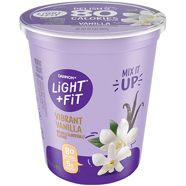 Light + Fit Fat Free Yogurt, Vanilla, 32oz