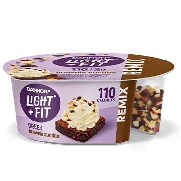 Light + Fit Remix Yogurt, Brownie Sundae