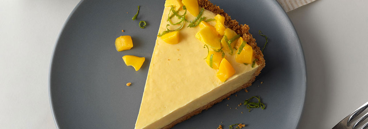 Mango and Cardamom Lassie Yogurt Pie