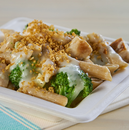 Baked Alfredo Penne with Chicken and Broccoli