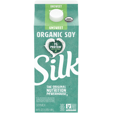 Silk Organic Soymilk, Unsweetened 64oz