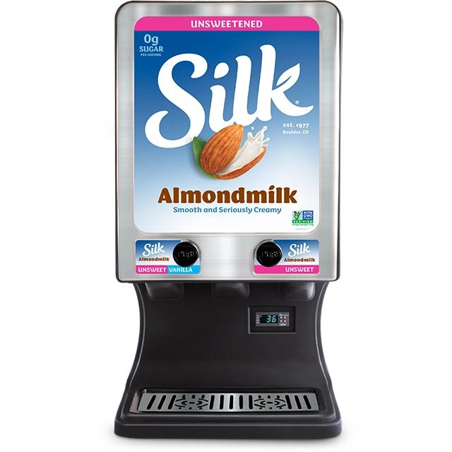 Bulk Silk Almondmilk Dispenser Unsweetened Vanilla & Unsweetned Original