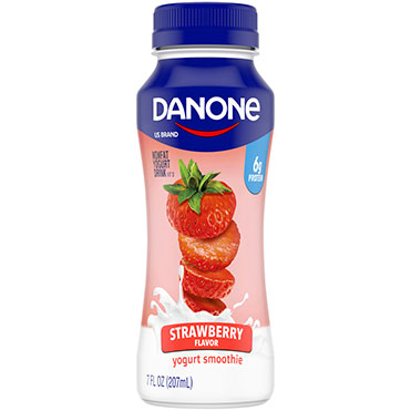 Strawberry---00036632008916_CF Danone Nonfat Yogurt Smoothie, Strawberry 7oz