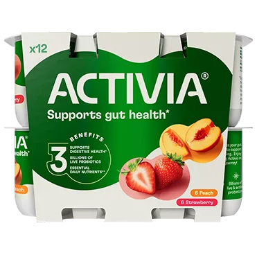 Activia® Lowfat Yogurt | Strawberry and Peach 24-Count Variety Pack, 4oz Wholesale