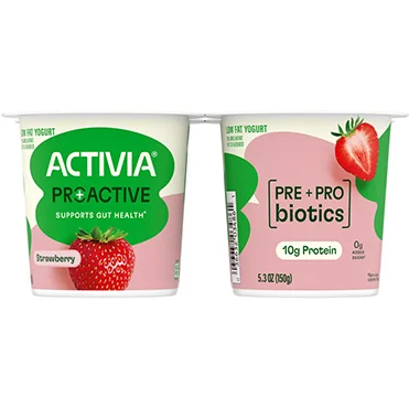 Activia® Proactive Prebiotic Yogurt | Strawberry 5.3oz 4-Count Pack Wholesale