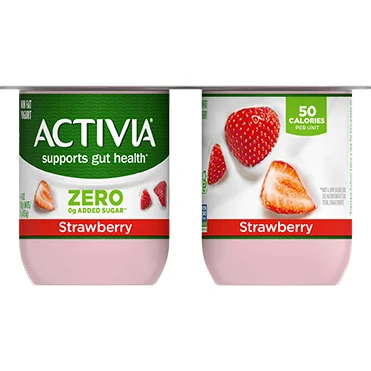 Activia® Zero 0g Added Sugar Yogurt | Strawberry 4oz 4-Count Wholesale
