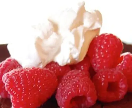 Flourless Chocolate Cake with Yogurt Vanilla Cream