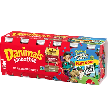 Danimals Strawberry Banana Smoothies 12pck 