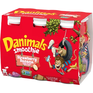 Danimals Strawberry Banana Kids Smoothie, 6ct