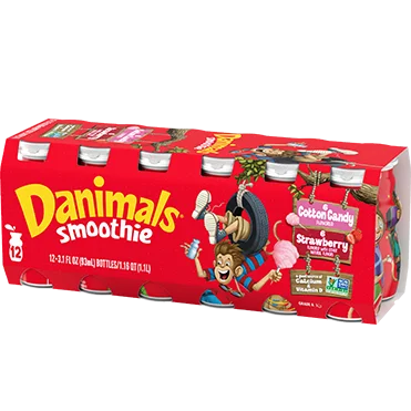Danimals Strawberry and Cotton Candy Smoothies 12pck 