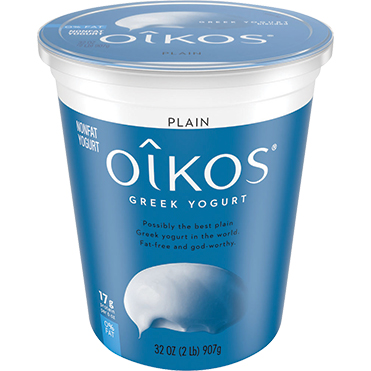 Oikos Nonfat Greek Yogurt, Plain 32oz