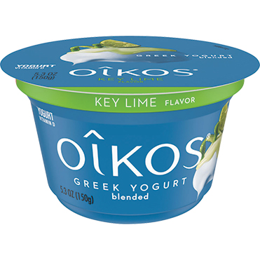 Oikos Traditional Greek Whole Milk Yogurt, Key Lime, 5.3 oz Cup