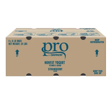 Dannon® Wholesale Bulk Yogurt | Strawberry Pro Bag in Box