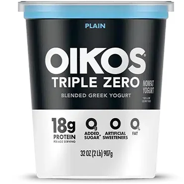 Oikos Triple Zero Yogurt, Plain 32oz