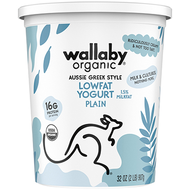 Wallaby Lowfat Greek Yogurt, Plain 32oz