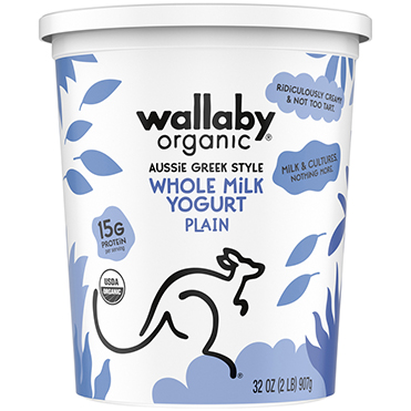 Wallaby Whole Milk Greek Yogurt, Plain 32oz