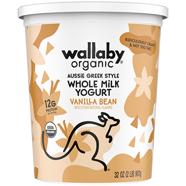 Wallaby Whole Milk Greek Yogurt, Vanilla Bean 32oz