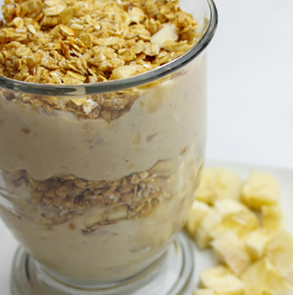 Peanut Butter Banana Crunch Overnight Oats