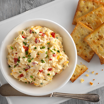 Pimento Cheese Alternative with Fried Saltines