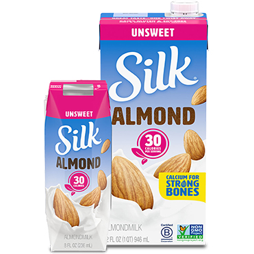 Silk Unsweetened Almondmilk Single Serve, 8oz