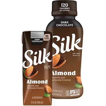 Silk Dark Chocolate Almondmilk, Single Serve 8oz and 10oz
