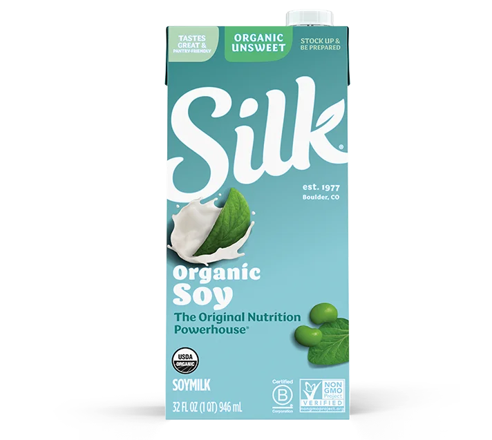 Silk Organic Soymilk, Unsweetened, 32oz