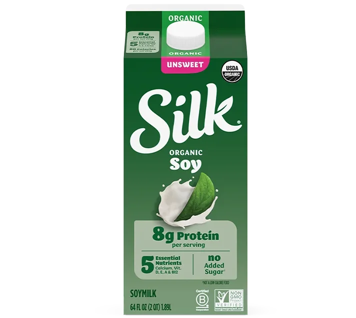 Silk Organic Soymilk, Unsweetened 64oz