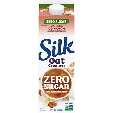 Silk Oat Creamer, Zero Sugar, Vanilla Cinnamon 32oz