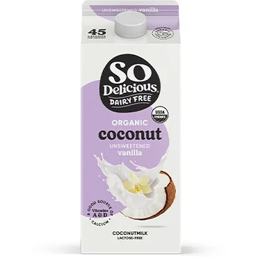So Delicious Dairy Free Organic Coconutmilk | Unsweetened Vanilla Half Gallon 64oz Wholesale