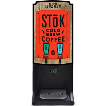 SToK  Cold Brew 230 dual dispenser with Black and Vanilla taps, 2 × 1.5‑gallon bags