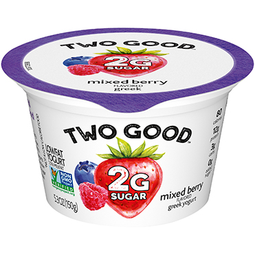 Two Good™ Greek Lowfat Yogurt, Mixed Berry 5.3 oz