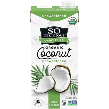 So Delicious Dairy Free Unsweetened Original Organic Coconutmilk Aseptic Quart