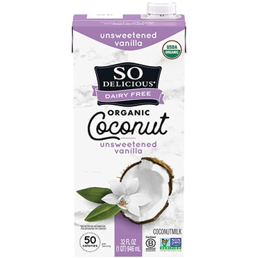 So Delicious Dairy Free Unsweetened Vanilla Coconutmilk Aseptic Quart